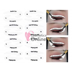 Sabloane pentru fard de pleoape SFP04DD - 16 bucati Fish Tail Eyeliner, Thin Eyerliner, Sexy Eyerliner